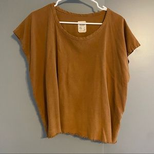 Raw silk oversized top